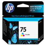 HP 75, (CB337WN) Tri-Color Original Ink Cartridge View Product Image