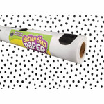 Teacher Created Resources Better Than Paper Board Roll - Bulletin Board, Classroom - 48" Width x 12 ft Length - Black Dots on White Product Image 