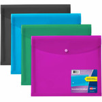 Avery Letter, A4 Recycled Filing Envelope - 450 Sheets Capacity - Plastic, Polypropylene - Black, Aqua, Sage, Plum - 0% Recycled Product Image 