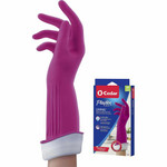 O-Cedar Playtex Living Gloves - 14" Glove Length - Chemical, Bacteria Protection - Medium Size - Latex, Neoprene, Nitrile - Pink Product Image 