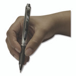 Pentel EnerGel RTX Gel Pen, Retractable, Medium 0.7 mm, Black Ink, Black/Gray Barrel, 6/Pack View Product Image