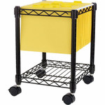 NuSparc Compact Mobile Cart - 4 Casters - 15.50" Width x 14" Depth x 19.50" Height - Metal Frame - Black Product Image 