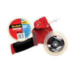 Scotch Packaging Tape Dispenser with Two Rolls of Tape, 3" Core, For Rolls Up to 2" x 60 yds, Red (MMM38502ST) View Product Image