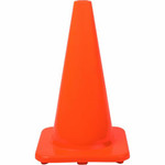 Tatco 18" Traffic Cone - Sturdy - Polyvinyl Chloride (PVC) - Orange Product Image 