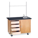 Diversified Spaces Mobile Demonstration Table, Rectangular, 48w x 28d x 36h, Black (DVW4222K) Product Image 