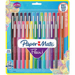 Paper Mate Flair Porous Point Pen - 0.7 mm Medium Bullet Pen Point - Black, Blue, Cranberry, Green, Guava, Lime, Magenta, Mocha, Navy, Orchid, Papaya, ... Ink - Assorted Barrel Product Image 