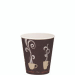 SOLO Thermoguard Insulated Paper Hot Cups, 12 oz, Steam Print Design, 600/Carton View Product Image