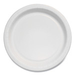 SOLO Bare Eco-Forward Clay-Coated Paper Plate, ProPlanet Seal, 6" dia, White/Brown/Green, 1,000/Carton View Product Image