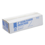 AmerCareRoyal Prism Picks, Plastic, 4", Clear, 500/Box, 5 Boxes/Carton View Product Image