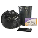 AbilityOne 8105013862329, SKILCRAFT Recycled Content Trash Can Liners, 45 gal, 1.5 mil, 40" x 48", Black/Brown, 100/Carton View Product Image