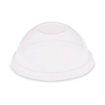 SOLO Dome-Top Cold Cup Lids, Fits 2.5 oz to 9 oz Cold Cups, Plastic, Clear, 2,500/Carton View Product Image