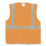 PIP ANSI Class 2 Two-Pocket Zipper Mesh Safety Vest, Polyester Mesh, Large, Orange View Product Image