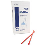 AmerCareRoyal Jumbo Spoon Straw, 10.25", Plastic, Red, 300/Pack, 18 Packs/Carton View Product Image