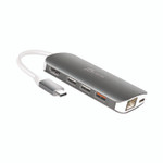 j5create USB-C Multiport Adapter, Gray/White View Product Image