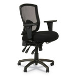 Alera Etros Series Mesh Mid-Back Petite Multifunction Chair, Supports Up to 275 lb, 17.16" to 20.86" Seat Height, Black (ALEET4017) View Product Image