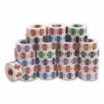 Smead A-Z Color-Coded End Tab Filing Labels, A-Z, 1 x 1.25, White, 500/Roll, 26 Rolls/Box View Product Image
