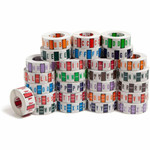 Smead BCCR Bar-Style Color-Coded Labels - A-Z - x 1 1/4" Width x 1" Length - Assorted - Laminated - 500 / Roll Product Image 