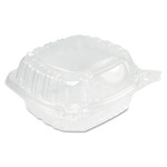 Dart ClearSeal Hinged-Lid Plastic Containers, Sandwich Container, 13.8 oz, 5.4 x 5.3 x 2.6, Clear, Plastic, 500/Carton View Product Image