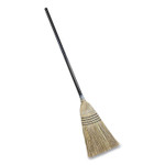 Quickie Bulldozer Heavy-Duty Outdoor Broom, Natural-Fiber Bristles, 54" Overall Length, Black/Natural View Product Image