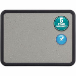 Quartet Contour Bulletin Board - 24" Board Height x 36" Board Width - Faux Granite Surface - Self-healing, Durable - Black Frame Product Image 