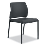 HON Accommodate Series Guest Chair, Fabric Upholstery, 23.5" x 22.25" x 31.5", Black Seat/Back, Textured Black Base, 2/Carton View Product Image