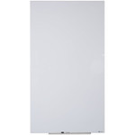 Quartet InvisaMount Vertical Glass Dry-Erase Board - 28x50 - 50" (4.2 ft) Width x 28" (2.3 ft) Height - White Glass Surface - Rectangle - Vertical Product Image 