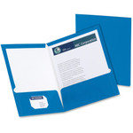 Oxford Letter Pocket Folder - 8 1/2" x 11" - 2 Pocket(s) - Blue Product Image 