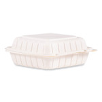 Dart Hinged Lid Containers, 8.25 x 8 x 3, White, Plastic, 150/Carton View Product Image