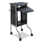 Safco Scoot Presentation Cart, 50 lb Capacity, 4 Shelves, 21.5" x 30.25" x 40.5", Black Product Image