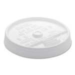 Dart Sip Thru Lids, Fits 10 oz to 12 oz Foam Cups, Plastic, White, 1,000/Carton (DCC10UL) View Product Image