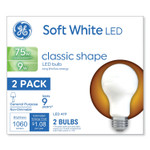 GE Classic LED Soft White Non-Dim A19 Light Bulb, 9 W, 2/Pack View Product Image