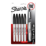 Sharpie Fine Tip Permanent Marker, Stainless Steel Single Marker Case, Fine Bullet Tip, Black, 5/Pack View Product Image