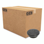 GEN Microwavable Food Container with Lid, Round, 32 oz, 7.28 x 7.28 x 2.55, Black/Clear, Plastic, 150/Carton View Product Image