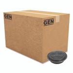 GEN Microwavable Food Container with Lid, Round, 24 oz, 7.28 x 7.28 x 1.96, Black/Clear, Plastic, 150/Carton View Product Image