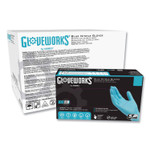 GloveWorks by AMMEX Industrial Nitrile Gloves, Powder-Free, 5 mil, Small, Blue, 100 Gloves/Box, 10 Boxes/Carton View Product Image