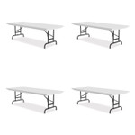 Correll Adjustable Folding Tables, Rectangular, 72" x 30" x 22" to 32", Gray Granite Top, Black Legs, 4/Pallet View Product Image