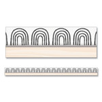 Carson-Dellosa Education Straight Borders, Rainbows, 3" x 3 ft, Black/White/Cream, 12/Pack View Product Image