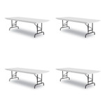 Correll Adjustable Folding Tables, Rectangular, 60" x 30" x 22" to 32", Gray Granite Top, Black Legs, 4/Pallet View Product Image