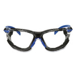 3M Solus 1000 Series Safety Glasses, Black/Blue Plastic Frame, Clear Polycarbonate Lens View Product Image