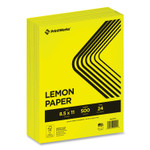 PrintWorks Professional Color Paper, 24 lb Text Weight, 8.5 x 11, Lemon Yellow, 500/Ream View Product Image