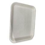 GEN Meat Trays, #4S, 9.5 x 7.25 x 0.5, White, Foam, 500/Carton View Product Image