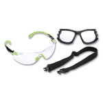 3M Solus 1000-Series Safety Glasses, Green Plastic Frame, Clear Polycarbonate Lens View Product Image