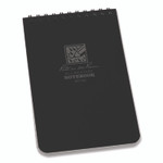 Rite in the Rain All-Weather Wire-O Notepad, Universal: Narrow Rule and Quadrille Rule, Black Cover, 50 White 4 x 6 Sheets View Product Image