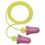 3M No-Touch Push-to-Fit Single-Use Earplugs, Corded, 29 dB NRR, Purple/Yellow, 100 Pairs View Product Image