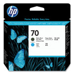 HP 70, (C9404A) Matte Black/Cyan Printhead View Product Image