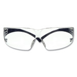 3M SecureFit Protective Eyewear, 200 Series, Dark Blue Plastic Frame, Clear Polycarbonate Lens View Product Image