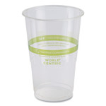 World Centric PLA Clear Cold Cups, 9 oz, Plastic, Clear, 2,000/Carton View Product Image