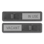 Headline Sign Vacant/In Use Sign, In-Use; Vacant, 2.5 x 10.5, Black/Silver View Product Image