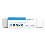 Tombow Mono Sand and Rubber Eraser, For Pencil/Ink Marks, Rectangular Block, Medium, White View Product Image