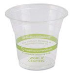 World Centric PLA Clear Cold Cups, 5 oz, Plastic, Clear, 2,000/Carton View Product Image